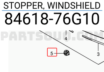 Suzuki 8461876G10 STOPPER, WINDSHIELD