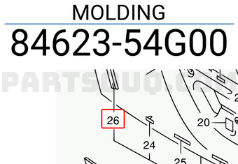 Suzuki 8462354G00 MOLDING