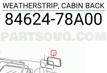 Suzuki 8462478A00 WEATHERSTRIP, CABIN BACK