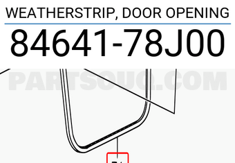 Suzuki 8464178J00 WEATHERSTRIP, DOOR OPENING