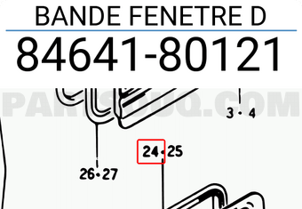 Suzuki 8464180121 BANDE FENETRE D