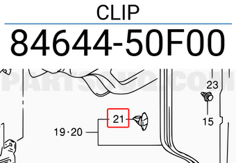 Suzuki 8464450F00 CLIP