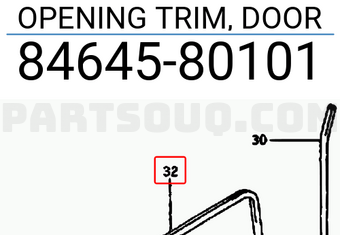 Suzuki 8464580101 OPENING TRIM, DOOR