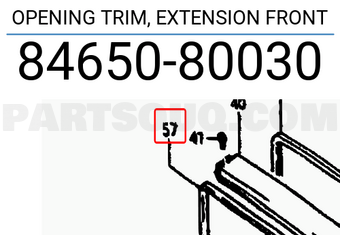Suzuki 8465080030 OPENING TRIM, EXTENSION FRONT