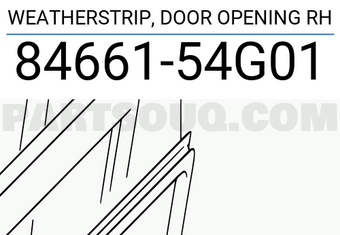 Suzuki 8466154G01 WEATHERSTRIP, DOOR OPENING RH