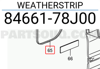 Suzuki 8466178J00 WEATHERSTRIP