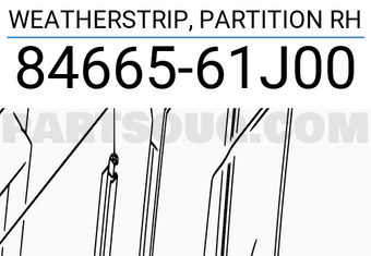 Suzuki 8466561J00 WEATHERSTRIP, PARTITION RH