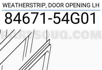 Suzuki 8467154G01 WEATHERSTRIP, DOOR OPENING LH