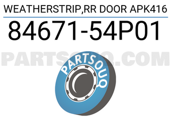 Suzuki 8467154P01 WEATHERSTRIP,RR DOOR APK416