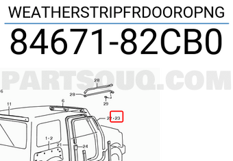 Suzuki 8467182CB0 WEATHERSTRIPFRDOOROPNG