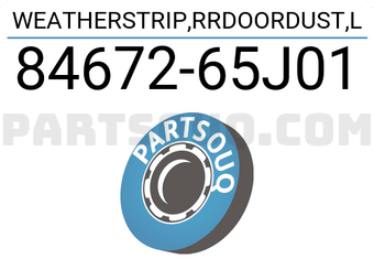 Suzuki 8467265J01 WEATHERSTRIP,RRDOORDUST,L