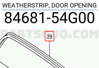 Suzuki 8468154G00 WEATHERSTRIP, DOOR OPENING