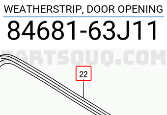 Suzuki 8468163J11 WEATHERSTRIP, DOOR OPENING