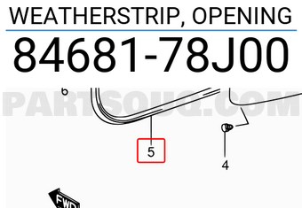 Suzuki 8468178J00 WEATHERSTRIP, OPENING