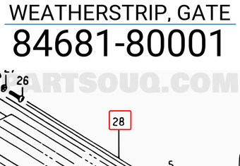 Suzuki 8468180001 WEATHERSTRIP, GATE