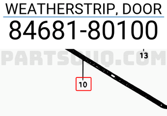 Suzuki 8468180100 WEATHERSTRIP, DOOR
