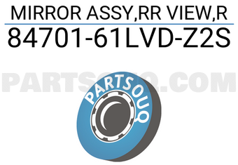 Suzuki 8470161LVDZ2S MIRROR ASSY,RR VIEW,R