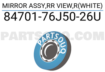 Suzuki 8470176J5026U MIRROR ASSY,RR VIEW,R(WHITE)