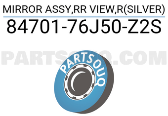 Suzuki 8470176J50Z2S MIRROR ASSY,RR VIEW,R(SILVER)