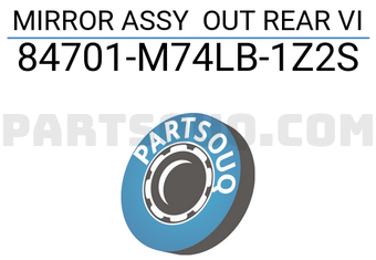 Suzuki 84701M74LB1Z2S MIRROR ASSY OUT REAR VI