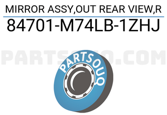 Suzuki 84701M74LB1ZHJ MIRROR ASSY,OUT REAR VIEW,R