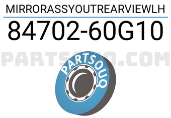 Suzuki 8470260G10 MIRRORASSYOUTREARVIEWLH
