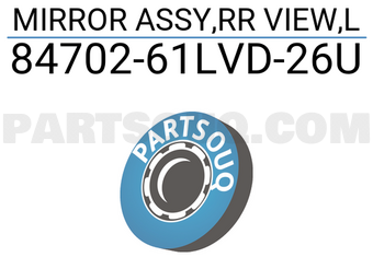 Suzuki 8470261LVD26U MIRROR ASSY,RR VIEW,L