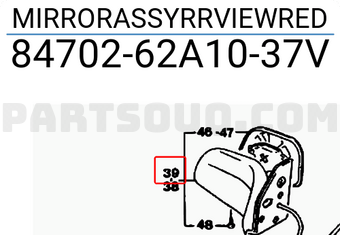 Suzuki 8470262A1037V MIRRORASSYRRVIEWRED
