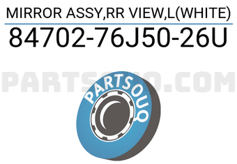Suzuki 8470276J5026U MIRROR ASSY,RR VIEW,L(WHITE)