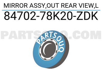 Suzuki 8470278K20ZDK MIRROR ASSY,OUT REAR VIEW,L