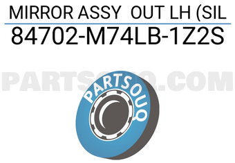 Suzuki 84702M74LB1Z2S MIRROR ASSY OUT LH (SIL