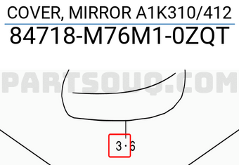 Suzuki 84718M76M10ZQT COVER, MIRROR A1K310/412
