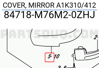 Suzuki 84718M76M20ZHJ COVER, MIRROR A1K310/412