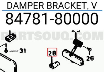 Suzuki 8478180000 DAMPER BRACKET, V