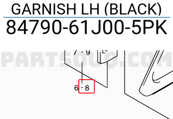 Suzuki 8479061J005PK GARNISH LH (BLACK)