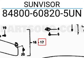 Suzuki 84800608205UN SUNVISOR