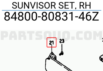 Suzuki 848008083146Z SUNVISOR SET, RH