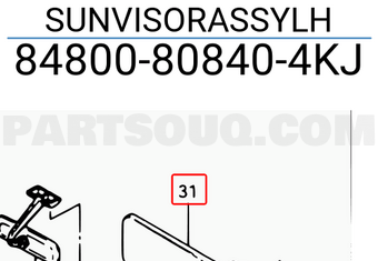 Suzuki 84800808404KJ SUNVISORASSYLH