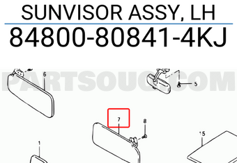 Suzuki 84800808414KJ SUNVISOR ASSY, LH