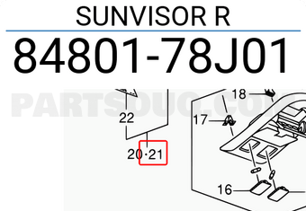 Suzuki 8480178J01 SUNVISOR R