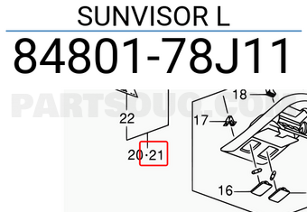 Suzuki 8480178J11 SUNVISOR L