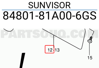 Suzuki 8480181A006GS SUNVISOR