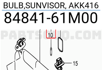 Suzuki 8484161M00 BULB,SUNVISOR, AKK416