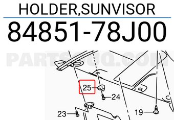 Suzuki 8485178J00 HOLDER,SUNVISOR