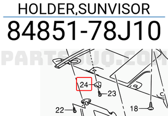 Suzuki 8485178J10 HOLDER,SUNVISOR
