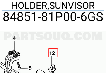 Suzuki 8485181P006GS HOLDER,SUNVISOR