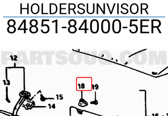 Suzuki 84851840005ER HOLDERSUNVISOR