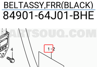 Suzuki 8490164J01BHE BELTASSY,FRR(BLACK)