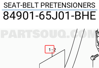 Suzuki 8490165J01BHE SEAT-BELT PRETENSIONERS