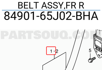 Suzuki 8490165J02BHA BELT ASSY,FR R
